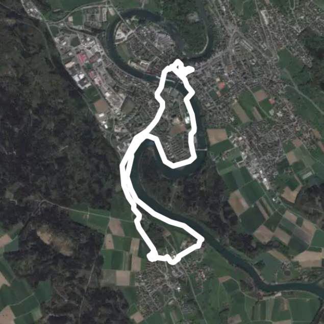 Bremgarten Aargau walking route map in Bremgarten