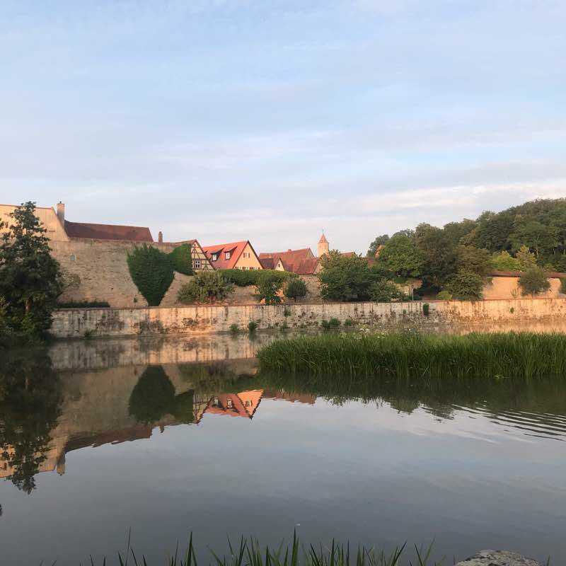 City wall dinkelsbuehl germany walking route map in Dinkelsbühl