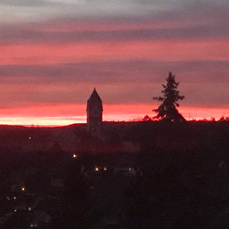 Bavarian Monastery with 900 years of history. walking route map in Scheyern