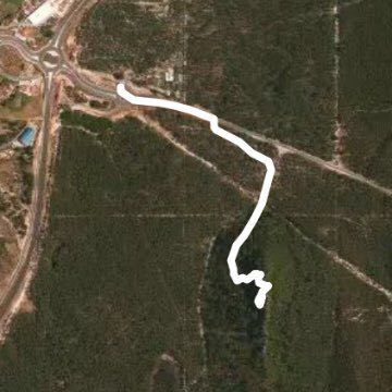 Monte Sao Braz walking route map in Nazaré