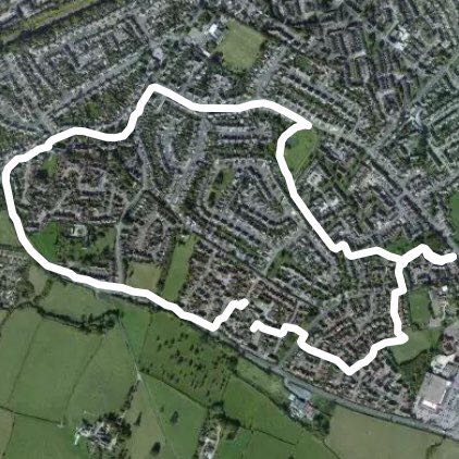 Hatherley walking route map in Cheltenham