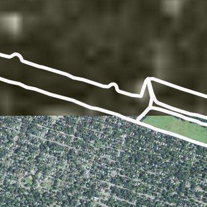 Park loop walking route map in Thunderbolt
