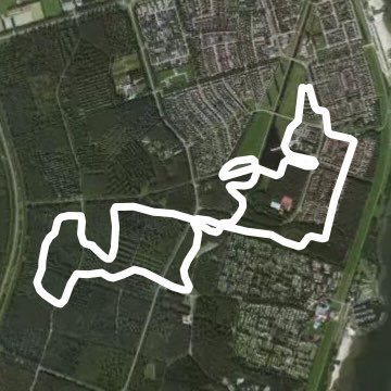 Through the woods walking route map in Ermelo