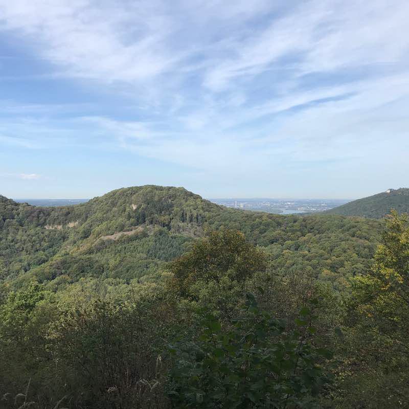 Rheinsteig walking route map in Bad Honnef