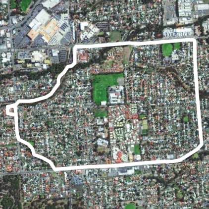Hope Valley Modbury walking route map in Modbury