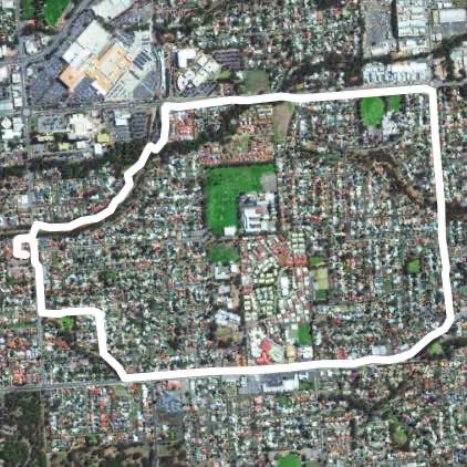 Hope Valley walking route map in Modbury