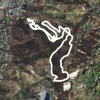 Anstey Mega Track walking route map in Tea Tree Gully