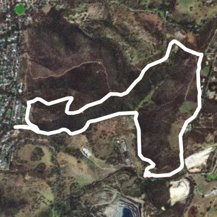 Anstey Hill walking route map in Vista