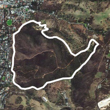 Anstey Hill walking route map in Tea Tree Gully