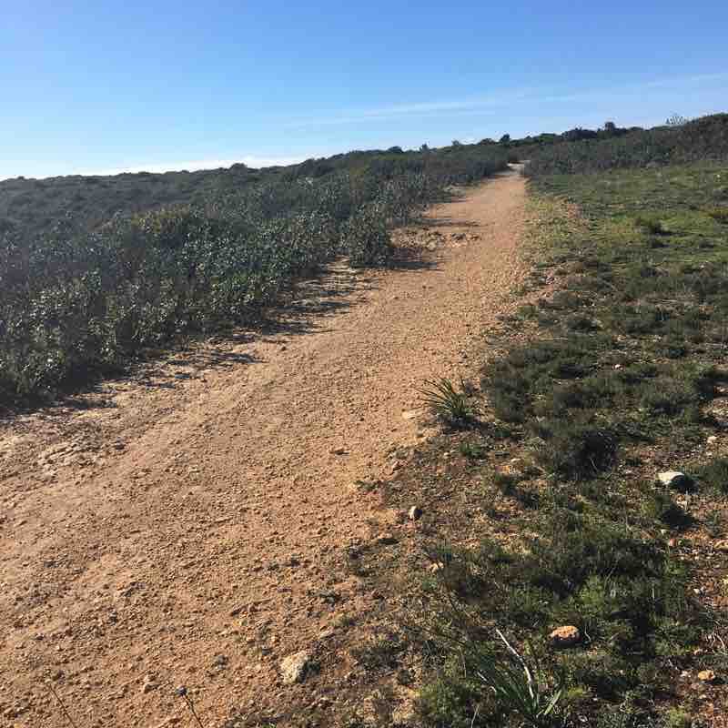 From Boca do Rio to Salema walking route map in Budens