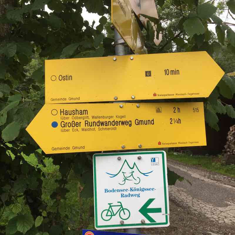 Gmünd Tegernsee Wild Bad Kreuth walking route map in Hausham