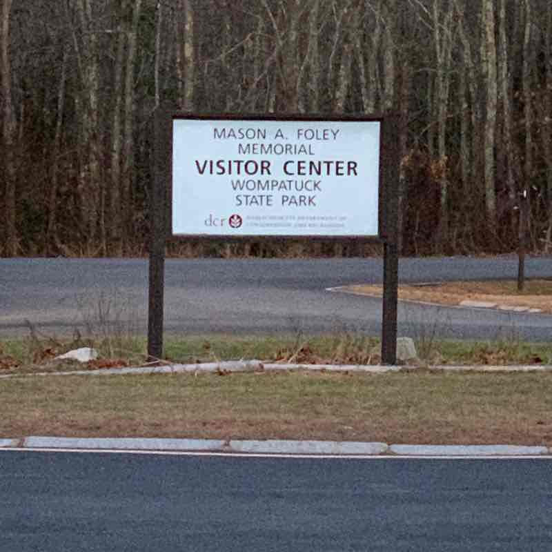 Wompatuck State Park great for walking or biking walking route map in Cohasset