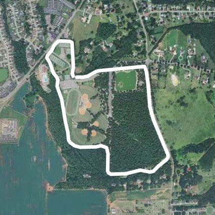 Dillenger park walking route map in Euharlee