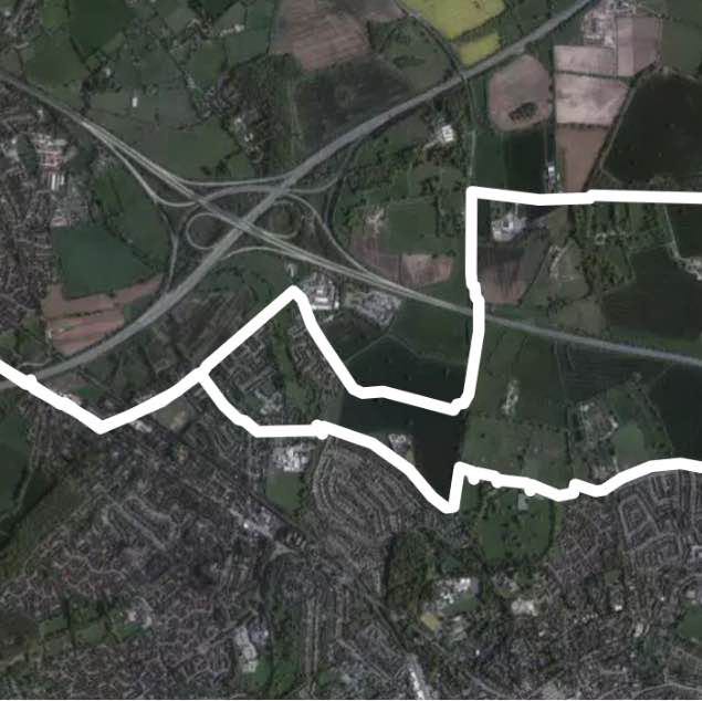 Local Pub Walk walking route map in Wokingham