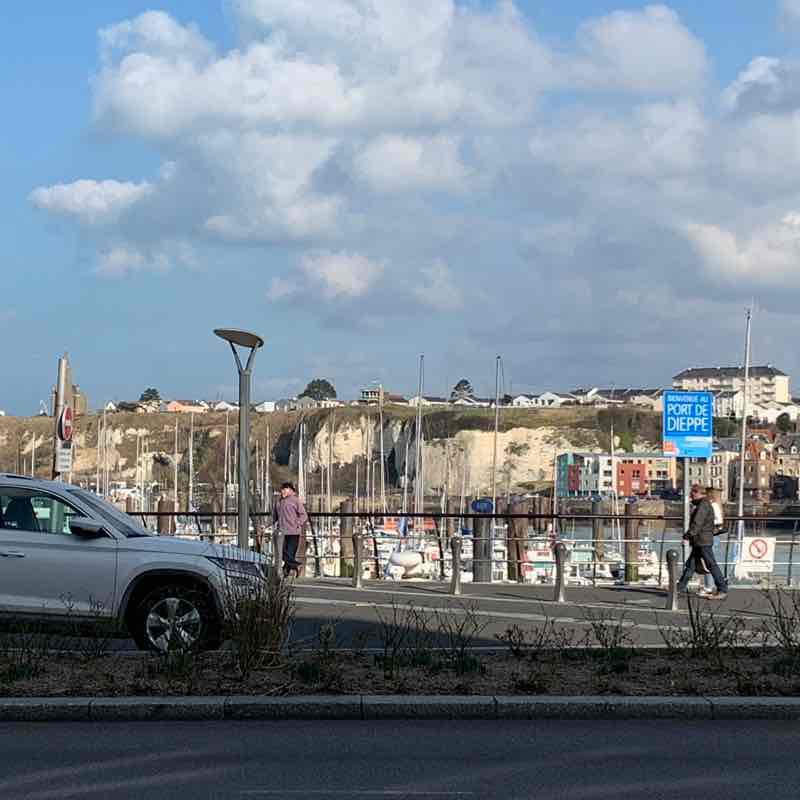 Dieppe walking route map in Dieppe