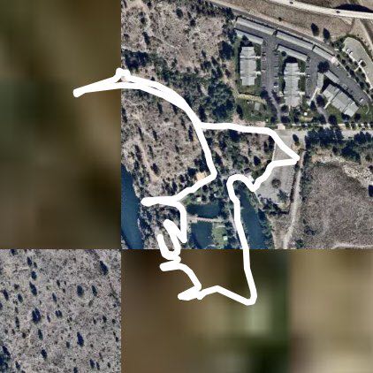 Post Falls Park walking route map in Post Falls