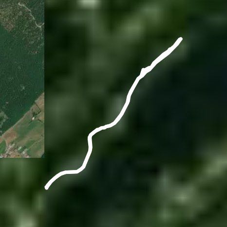 The lakeshore trail walking route map in L'Abbaye