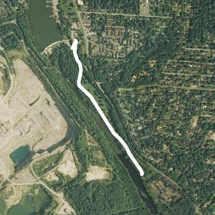 Riverside  walking route map in Upper Arlington