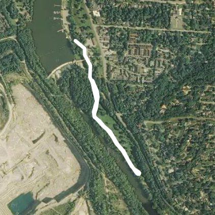 Riverside walking route map in Upper Arlington