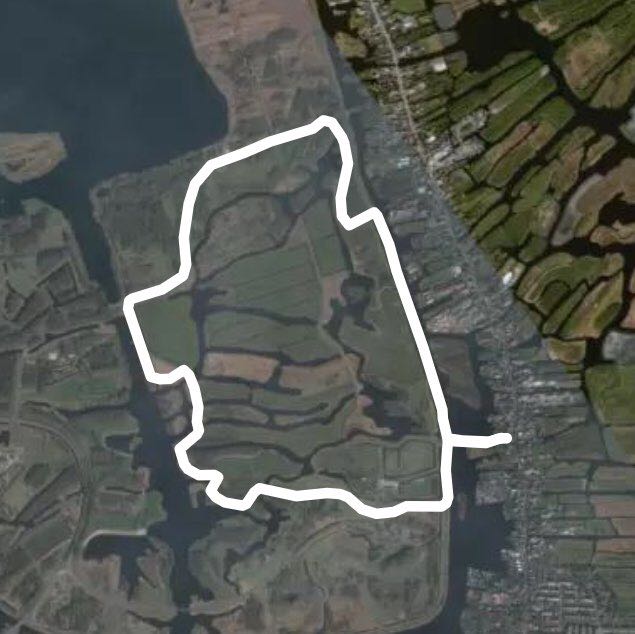 Twiske walking route map in Landsmeer