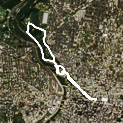 Philadelphia walking route map in Camden