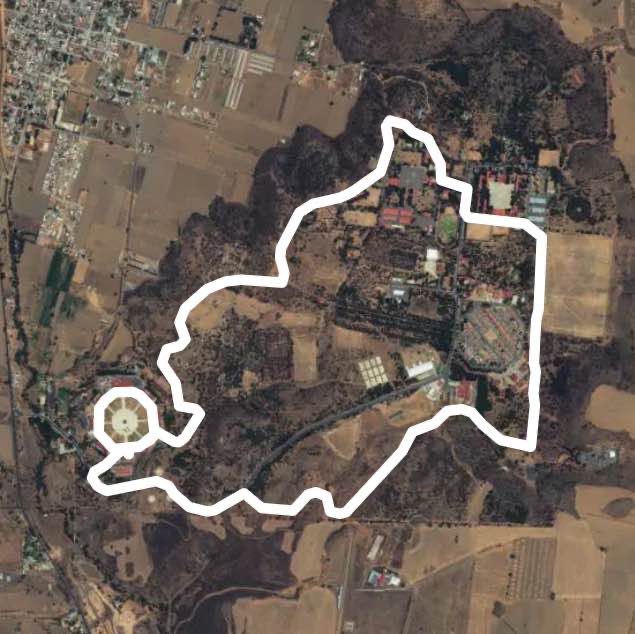 Field 37B walking route map in Santa María