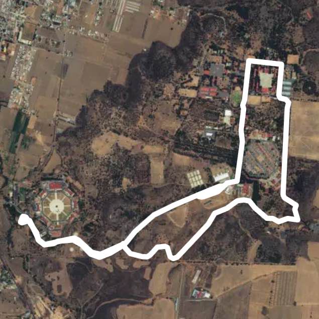 Field 37B walking route map in Santa María