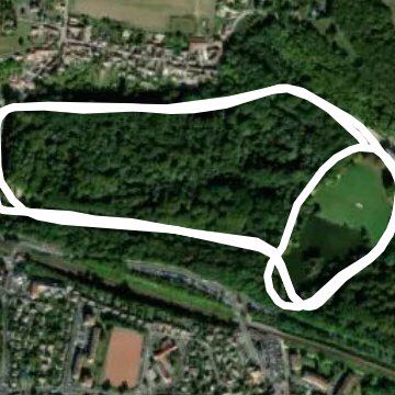 5 km from grouchy park walking route map in Osny