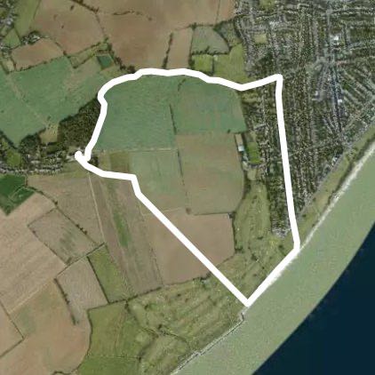 Beach walking route map in Frinton-on-Sea