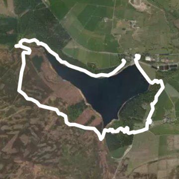 Along the lake walking route map in Langsett