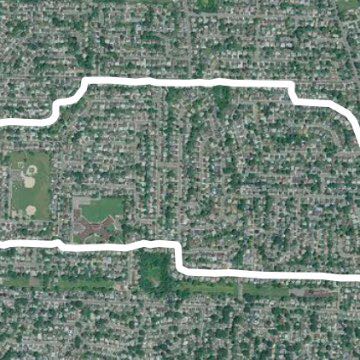 Doughty Home Route walking route map in Bethpage