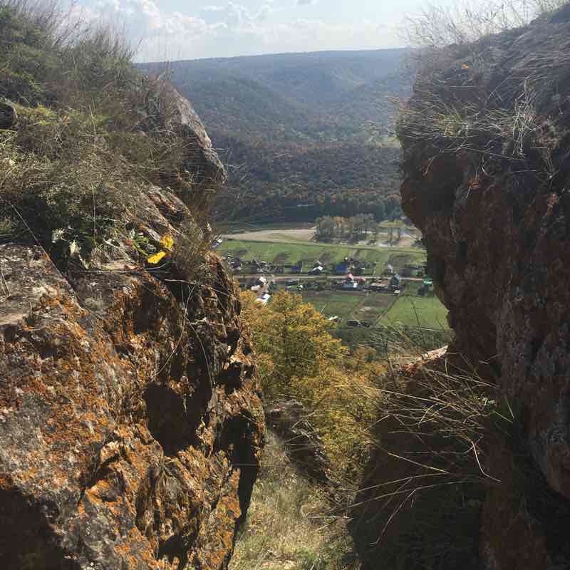 Ukly-kaya rocks walking route map in Tash-Asty