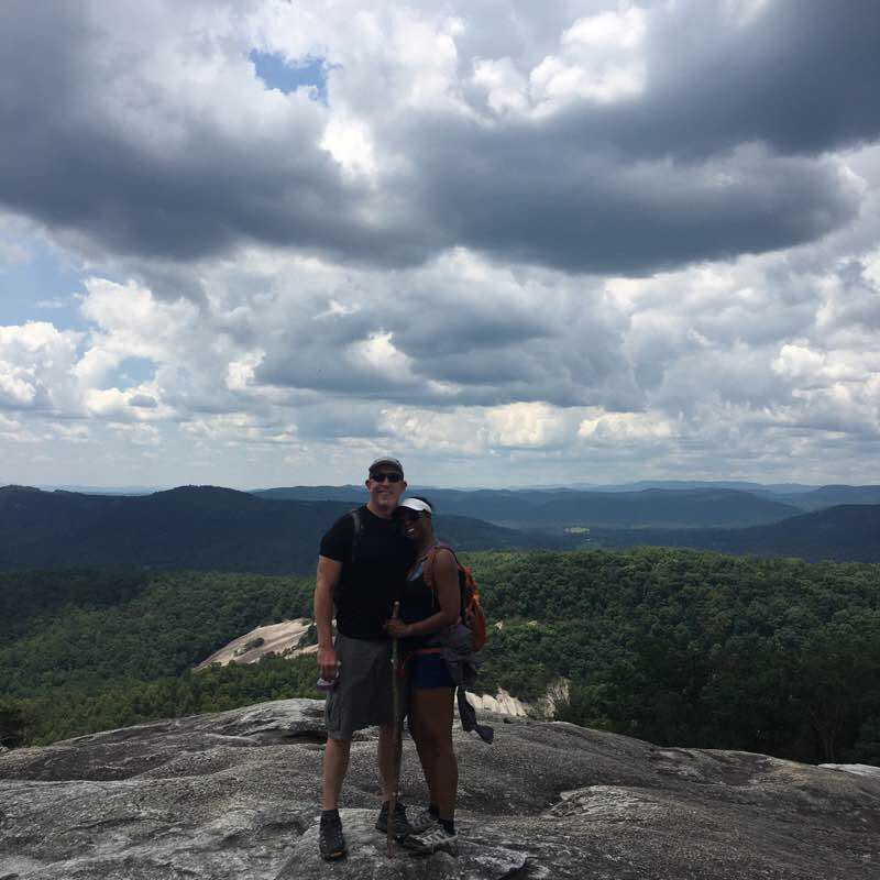 6.1.19 Stone Mountain, NC Hike walking route map in Thurmond
