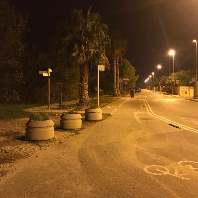 Almassora Beach walking route map in Almazora