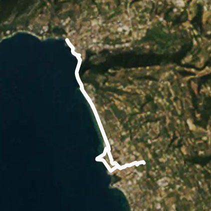 Bardolino / Garda walking route map in Bardolino