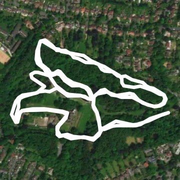Bramhall Parkrun walking route map in Hazel Grove