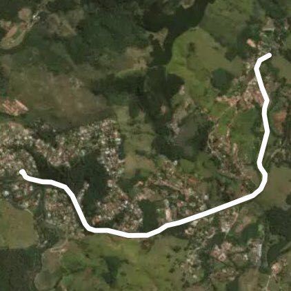 But Sul walking route map in Monte Alegre do Sul