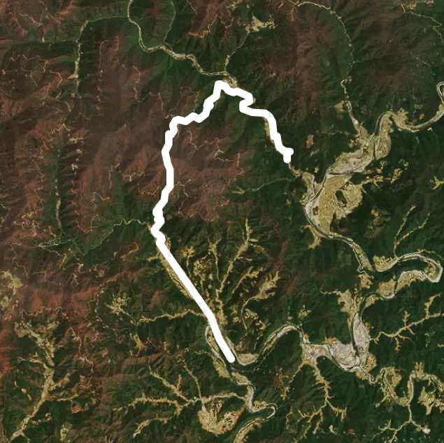 Garwangsan ott walking route map in Jeongseon-gun