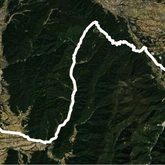 Ina → Aoyagi walking route map in Ina