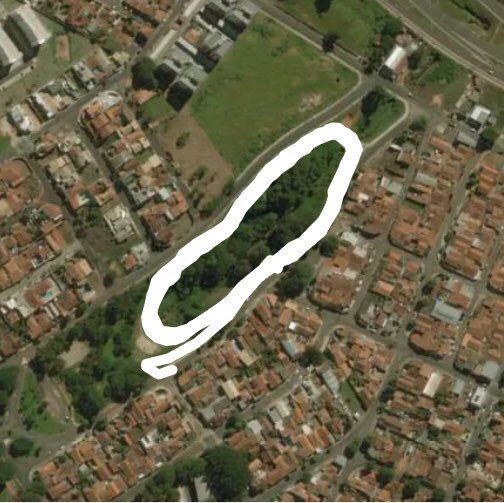 Forest walking route map in Bauru