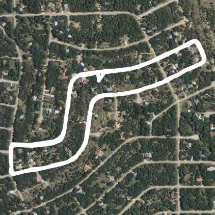 Rimrock walk walking route map in Spring Branch