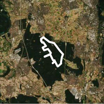 Schwetzinger Hardt walking route map in Oftersheim