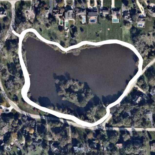 Timberlake Park walking route map in Willow Springs