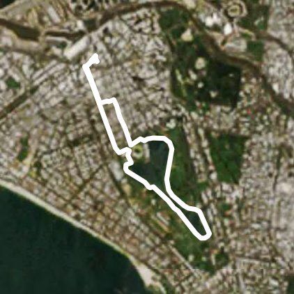 Albert park Lake walking route map in South Wharf