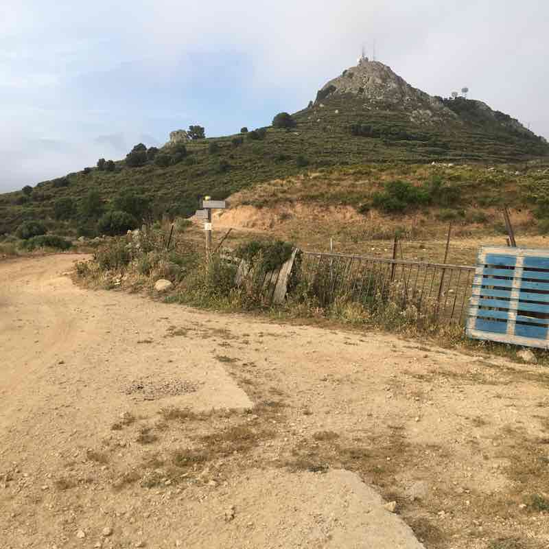 Santa Reparata to Occiglioni walking route map in Santa-Reparata-Di-Balagna