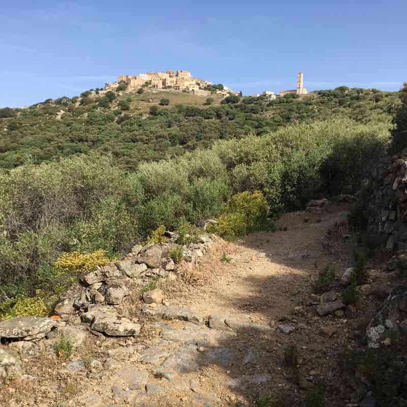 Santa Reparata -St Antonino circuit walking route map in Santa-Reparata-Di-Balagna