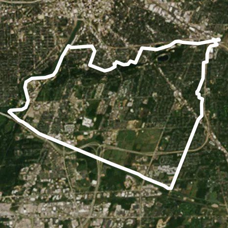 Cycling in Rochester, New York, USA walking route map in Panorama