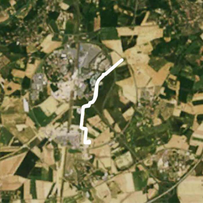 Disney walking route map in Bailly-Romainvilliers