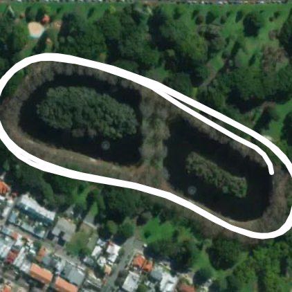 Hyde Park circuit walking route map in Mount Lawley