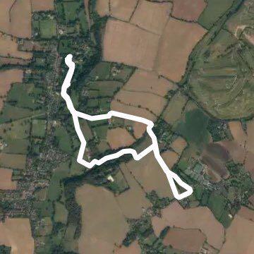 Grids/ford walking route map in Much Hadham